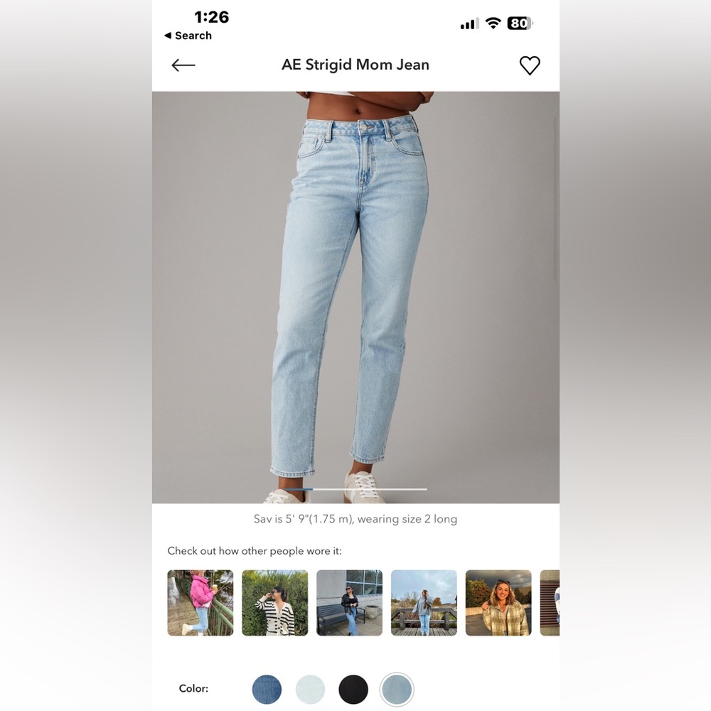 NWT- Never opened American eagle mom Jean